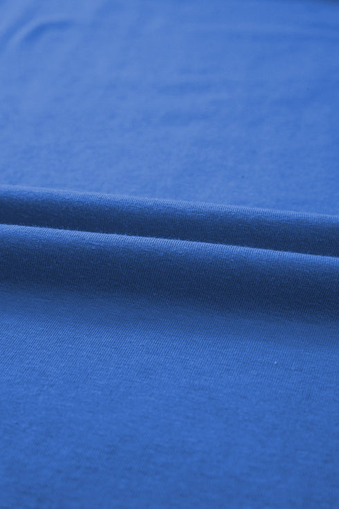 Sky Blue Vintage MOTHERHOOD Letter Graphic T Shirt