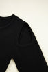 Sleek Cold Shoulder Ribbed Knit Long Sleeve Fitted Pullover Sweater