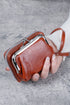 Sleek Minimalist Smooth Vegan Leather Zippered Pouch Wristlet