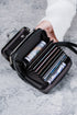 Sleek Minimalist Smooth Vegan Leather Zippered Pouch Wristlet