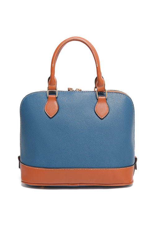 Sleek Modern Pu Leather Zippered Tote Bag