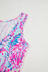 Sleeveless Abstract Print Side Slit Maxi Dress