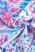 Sleeveless Abstract Print Side Slit Maxi Dress