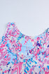 Sleeveless Abstract Print Side Slit Maxi Dress