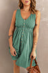 Sleeveless Collared Button Front Utility Mini Dress
