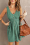 Sleeveless Collared Button Front Utility Mini Dress