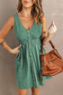 Sleeveless Collared Button Front Utility Mini Dress
