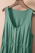 Sleeveless Collared Button Front Utility Mini Dress