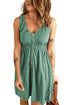 Sleeveless Collared Button Front Utility Mini Dress