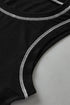 Sleeveless Contrast Stitch Crew Neck Curved Hem Tank Top