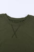 Sleeveless Crew Neck Cross Stitch Detail Casual Tank Top