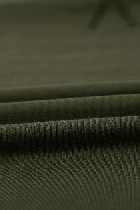 Sleeveless Crew Neck Cross Stitch Detail Casual Tank Top