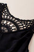 Sleeveless Crochet Medallion Back Flowy Boho Tank Top