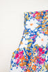 Sleeveless Floral Print Peplum Blouse With Bow Detail