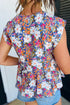 Sleeveless Floral Print Peplum Blouse With Bow Detail