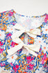 Sleeveless Floral Print Peplum Blouse With Bow Detail