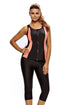 Sleeveless Front Zip Panel Swim Top