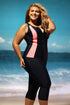 Sleeveless Front Zip Panel Swim Top