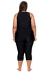 Sleeveless Front Zip Panel Swim Top