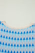 Sleeveless Geometric Pattern Crew Neck Knit Tank Top