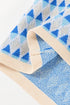 Sleeveless Geometric Pattern Crew Neck Knit Tank Top