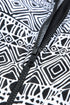 Sleeveless Geometric Print Zip Front Dress