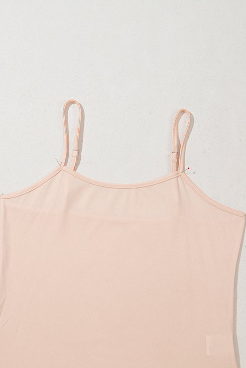 Sleeveless High Neck Mesh Botanical Print Top