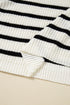 Sleeveless High Neck Striped Ruched Knit Dress