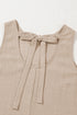 Sleeveless Knot Scoop Back Ruffle Hem Mini Dress