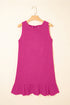 Sleeveless Knot Scoop Back Ruffle Hem Mini Dress