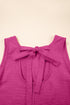 Sleeveless Knot Scoop Back Ruffle Hem Mini Dress