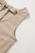 Sleeveless Knot Scoop Back Ruffle Hem Mini Dress