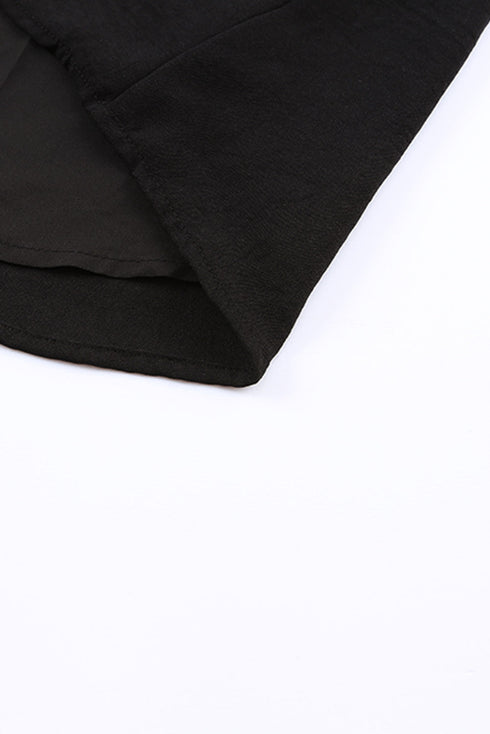 Sleeveless Knot Shoulder V Neck Woven Tank Top