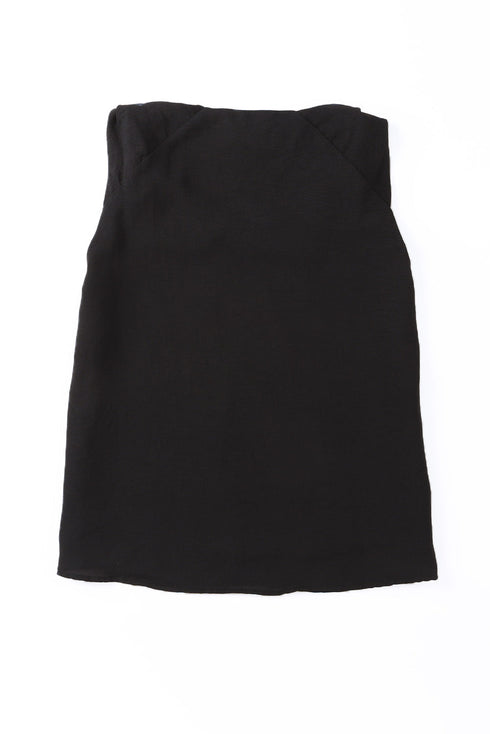 Sleeveless Knot Shoulder V Neck Woven Tank Top