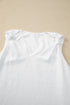 Sleeveless Knot Shoulder V Neck Woven Tank Top