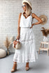 Sleeveless Knot Shoulder V Neck Woven Tank Top