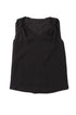 Sleeveless Knot Shoulder V Neck Woven Tank Top