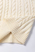 Sleeveless Mock Neck Cable Knit Sweater Top