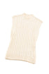 Sleeveless Mock Neck Cable Knit Sweater Top