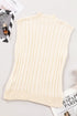 Sleeveless Mock Neck Cable Knit Sweater Top