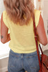 Sleeveless Open Stitch Crew Neck Knit Sweater Top