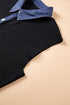 Sleeveless Patchwork V Neck Tunic Silhouette Cardigan