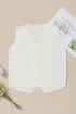Sleeveless Ribbed Button Down V Neck Sweater Vest