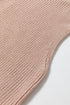 Sleeveless Ribbed Knit Fold Over Turtleneck Sweater
