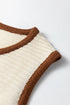 Sleeveless Ribbed Knit Tie Front Sweater Vest