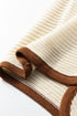 Sleeveless Ribbed Knit Tie Front Sweater Vest