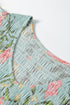 Sleeveless Ruffled Smocked Bodice Floral Print Tiered Maxi Dress