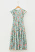 Sleeveless Ruffled Smocked Bodice Floral Print Tiered Maxi Dress