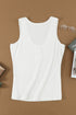 Sleeveless Scoop Neck Button Tank Top