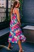 Sleeveless Square Neck Empire Waist Floral Maxi Dress